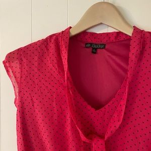 BeBop Hot Pink Polka Dot Dress sz L